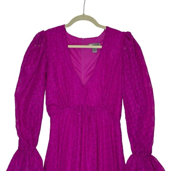 Love By Design Pink V Neck Long Sleeve Maxi Dress NEW | S - Picture 8 of 9